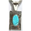 Image 2 : Old Pawn Lone Mountain Turquoise Sterling Liquid Silver Necklace