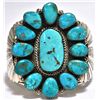 Image 1 : Old Pawn Rare Morenci Turquoise Sterling Silver Cuff Bracelet - M