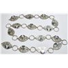 Image 3 : Old Pawn Multi-Stone Inlay Sterling Silver Belt
