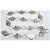 Image 4 : Old Pawn Multi-Stone Inlay Sterling Silver Belt