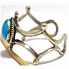 Image 2 : Old Pawn Turquoise Sterling Silver Cuff Bracelet