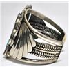 Image 2 : Old Pawn Multi-Stone Butterfly Sterling Silver Cuff Bracelet - M