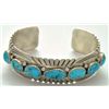 Image 1 : Old Pawn Turquoise Sterling Silver Cuff Bracelet - S.