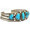 Image 2 : Old Pawn Turquoise SMALL Sterling Silver Cuff Bracelet