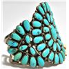 Image 2 : Old Pawn Turquoise Needlepoint Sterling Silver Cuff Bracelet - YSJ