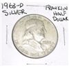 Image 1 : 1963-D Franklin SILVER Half Dollar *PLEASE LOOK AT PICTURE TO DETERMINE GRADE - NICE COIN*!!