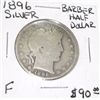 Image 1 : 1896 Barber SILVER Half Dollar *RARE FINE GRADE - NICE COIN*!!