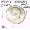 Image 1 : 1968-D Kennedy SILVER Half Dollar *RARE MS HIGH GRADE - NICE COIN*!!