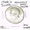 Image 1 : 1968-D Kennedy SILVER Half Dollar *RARE MS-64 HIGH GRADE - NICE COIN!!