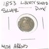 Image 1 : 1853 Liberty Seated SILVER Dime With Arrows *PLEASE LOOK AT PICTURE TO DETERMINE GRADE*!!
