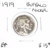 Image 1 : 1919 Buffalo Nickel RARE *EXTRA FINE GRADE - NICE COIN*!!
