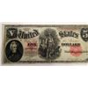 Image 1 : 1907 $5 FIVE DOLLAR LEGAL TENDER NOTE WOODCHOPPER
