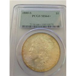 1880-S Morgan Dollar PCGS MS-64+ (May regrade as a MS-65)