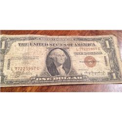 1934 Series WWII Hawaii $1 Silver Certificate Emergency Currency