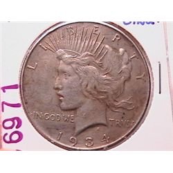 1934-D Peace Dollar XF45