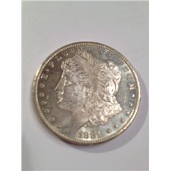 1881-CC KEY DATE MORGAN SILVER DOLLAR, BU MS-62