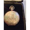 Image 4 : 1910 Antique Waltham 12S Hunter Pocket Watch - Ladies Aux Jewish War Veterans 10k Pin w/Ruby