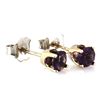 Image 3 : Genuine 6.0 ctw Amethyst Stud Earring 14k 1.5g
