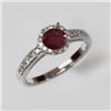 Image 1 : Natural 1.75 ct 2.97g Ruby & Diamond 14k WG Ring