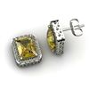 Image 1 : Genuine 3.50 ctw Citrine Diamond Earring 14k W/Y Gold