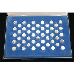 US States of the Union Mini-Coin Set W/State Flower on the Reverse; Lot of 50, Sterling Silver, The 