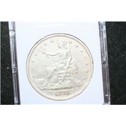 1878-S US Trade $1; 420 Grains .900 Fine; MCPCG Graded F12