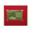 Image 2 : 1990 First Day Issue 22K Gold Replica Stamp W/Postal Stamp; Micronesia Compact of Free Association