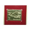 Image 2 : 1990 First Day Issue 22K Gold Replica Stamp W/Postal Stamp; Olympic Games Swimming
