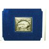 Image 2 : 1918 22K Gold Replica First Day Issue of the Original Stamp W/Enlarged Reproduction of the Original 