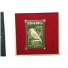 Image 2 : 1990 First Day Issue 22K Gold Replica Stamp W/Postal Stamp; Idaho Statehood 100th Anniversary