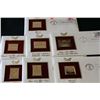 Image 1 : 22K Gold Replica Stamp W/Postal Stamp; Various Dates, Events & People, Lot of 7