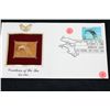 Image 1 : 1990 First Day Issue 22K Gold Replica Stamp W/Postal Stamp; Creatures of the Sea Sea Otter