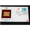 Image 2 : 1990 First Day Issue 22K Gold Replica Stamp W/Postal Stamp; Creatures of the Sea Sea Otter