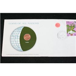 Gambia; Coins of All Nations W/Postal Stamp Dated 1980