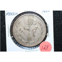 1958 Mexico Un Peso Foreign Coin