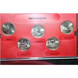 2003-D US Mint State Quarter Set; BU