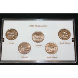 2006-P US Mint State Quarter Set; BU, Layered in Platinum