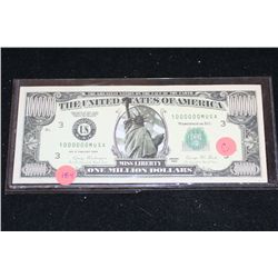 The United States of America $1,000,000 Miss Liberty FAKE Bill