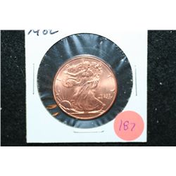 Golden State Mint Copper Round; .999 Fine Copper 1/4 Oz.