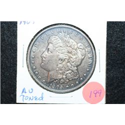 1903 Silver Morgan $1; Toned AU