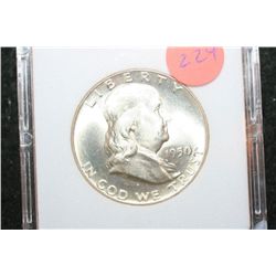 1950 Ben Franklin Half Dollar; MCPCG Graded MS65 FBL
