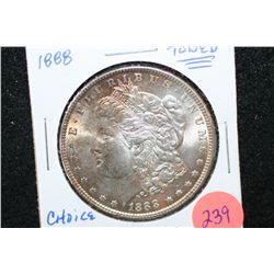1888 Silver Morgan $1; Choice BU, Toned