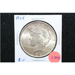 1924 Peace $1; AU