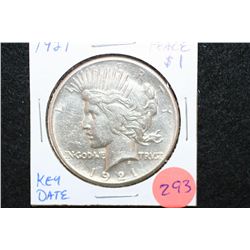 1921 Peace $1; Key Date