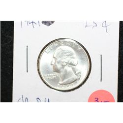 1941 Washington Quarter; Choice BU
