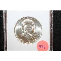 1957-D Ben Franklin Half Dollar; MCPCG Graded MS64
