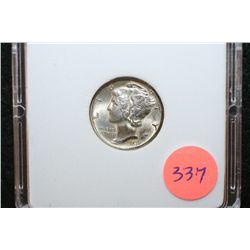 1939 Mercury Dime; MCPCG Graded MS64