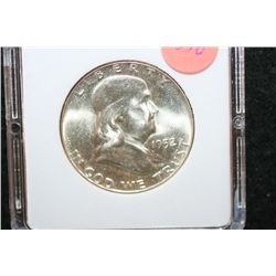1952 Ben Franklin Half Dollar; MCPCG Graded MS64