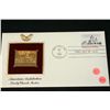 Image 1 : 1980 First Day Issue 22K Gold Replica Stamp W/Postal Stamp; American Architecture Trinity Church-Bos