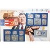 Image 1 : 1992 US Mint Coin Set Commerating First Official American-Russian Summit in US W/Postal Stamps; P&D 